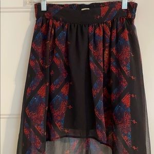 Ecote High-Low Chiffon Maxi Skirt